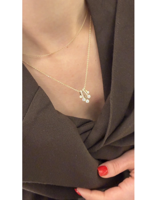 Uzantılı Çubuk Detay Kolye(45cm)