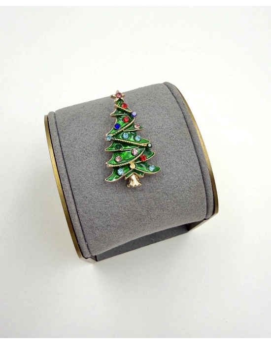 Yılbaşı Ağacı Figürlü Broş