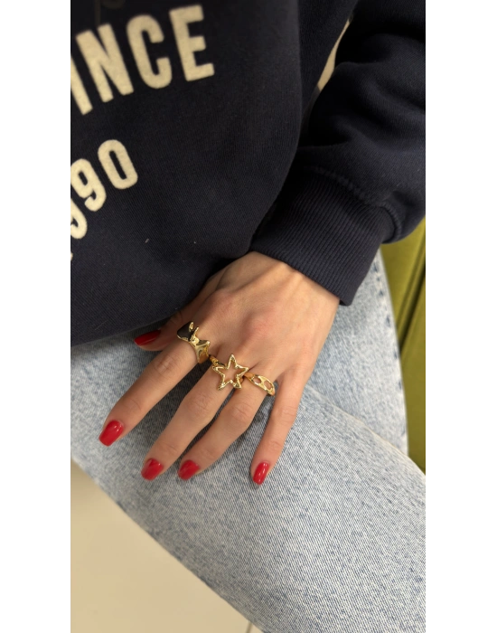 Yıldız Detay Set Yüzük