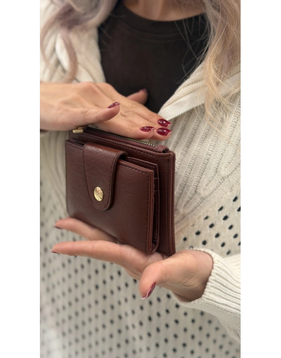 Zarf Model Bordo Kadın Cüzdan
