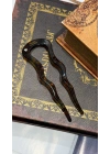 France Handmade Kemik Zigzag Topuz Tokası Mix Renk