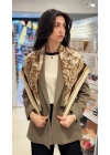 Marka Model Kahverengi Ağaç Desen Fular(90x90)