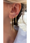 Bulut Figür 6lı Set Küpe Gold