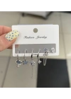 Bulut Figür 6lı Set Küpe Gümüş