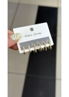 Kare 3 Boy 6lı Set Küpe Gold