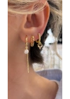 Kirazlı 6lı Set Küpe Gold