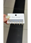 Düz Taş İşleme 6lı Set Küpe Gold