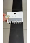 KALP 6lı Set Küpe Gümüş