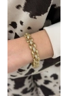 Kare Geçme Detay Taşlı Bileklik (21 cm- uzatma kısmı dahil)