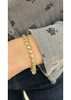 Yuvarlak Taş Sıralı Bileklik(20 cm-uzatma dahil)