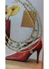 5li Turkuaz Taş Kolye (40 cm)