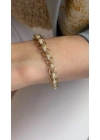 Taş İşleme Halka Geçmeli Bileklik (16cm- uzatma dahil 21cm)
