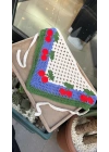 Kiraz Motif Örgü Bandana -Mor