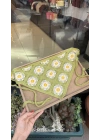 Yeşil Çiçek Motif Örgü Bandana