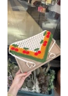 Kiraz Motif Örgü Bandana -Turuncu