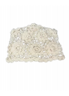 Çiçek Motif Beyaz File Bere