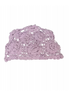 Çiçek Motif Mor File Bere