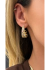 C Model Swarovski Taş Küpe