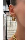 Çanta Model Gold Küpe
