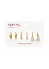 Damla Taşlı 6lı Set Küpe