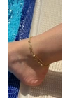 Dorika Toplu Üç Sıra Zincir Halhal(19cm-uzatma dahil24cm)