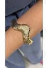 Dövme Plaka Gold Kalın Kelepçe