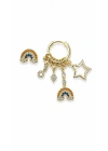 Gökkuşağı Charm Küpe