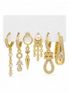 Gold 6lı Set Küpe
