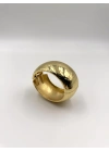 Gold Dövme Yüzey Detay Kalın Kelepçe Bileklik
