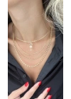 Göz Figür Gold Choker Kolye