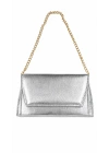 Gümüş Zincir Askılı Kadın Clutch & Portföy Çanta