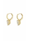Halka Model Kalp Gold Kadın Küpe