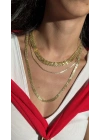 İnce Gold Hasır Örme Kolye(45cm)