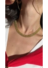 Kalın Gold Örgü Kolye(44cm)