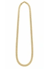 Kalın Gold Uzun Hasır Örme Kolye(58cm)