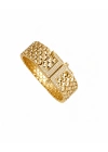 Kalın Plaka Gold Kadın Bileklik(19cm)