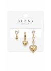 Kalp Figür 3’lü Set Küpe