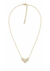 Kalp Figür Gold Uç Kolye(45cm-uzatma dahil 50 cm)