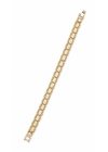 Kare Plaka Geçmeli Gold Bileklik((19cm)