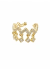 Kare Taş Sallantılı Ear Cuff