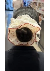Kırmızı Fiyonk Desen Kumaş Lastik Toka