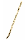 Marka Model Düz Kalın Gold Kadın Künye Model Bileklik(18cm-uzama dahil 19cm)