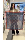 Marka Model Lacivert Kiraz Desen Fular(90x90)