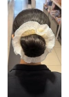 Mavi Fırfır Detay Dantel Lastik Toka