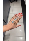 Mavi Taş İşleme Top Zincir Bileklik(19cm)