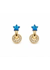 Mavi Yıldız Swarovski Taş Küpe