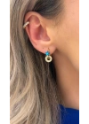 Mavi Yıldız Swarovski Taş Küpe