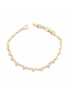 Minimal Kalp Figür Gold Bileklik(18cm-uzatma dahil 22cm)