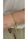 Ok Figür Gold Vip Bileklik (18cm-uzatma dahil 19cm)