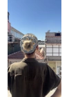 Papatya Motifli Mavi Simit Toka